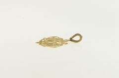 14K Yellow Gold Best Mom Mother's Day Love Message Pendant