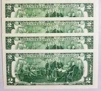 (4) Superb Crisp 2013 $2 Star Notes New York-Consecutive!