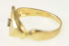 14K Yellow Gold Heart Diamond Inset Vintage Love Ring