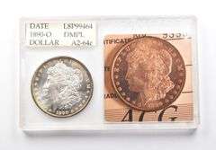 A2-64c DMPL 1890-O Morgan Silver Dollar Accugrade
