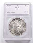 MS62 PL 1885-S Morgan Silver Dollar SEGS