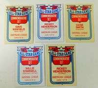 5 Topps 1988 All-Star Baseball Cards