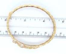 14kt Yellow gold Saint Jude cubic zirconia bangle braclet
