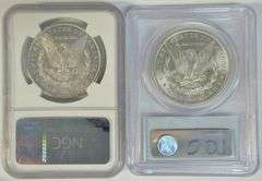 Blazing MS64 graded 1900 (PCGS) and 1901-O (NGC) Morgan Silver Dollars