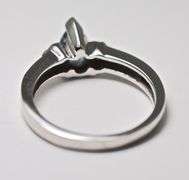 Pear-Shaped Aquamarine Ring in 14K White Gold