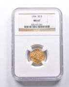 MS67 1906 $2.50 Liberty Head Gold Quarter Eagle NGC