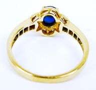 Prettiest 14K Sapphires & Diamonds Ring, Size 5.25