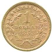 1853 $1 Liberty Head Gold Dollar