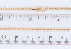 14kt Yellow gold rope chain necklace
