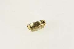 14K Yellow Gold Shell Flower Cameo Slide Bracelet Charm/Pendant