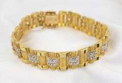 Dazzling Yellow and White Gold Bracelet