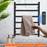 6-Bar Towel Warmer Rack Wall-Mounted Electric Heater