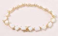 Amazing 14K Yellow Gold Opal Gemstone Bracelets