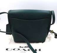 Coach hunter green crossbody clutch bag