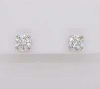 Certified 2.02CTW Diamond Stud Earrings