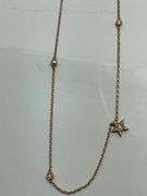 BRAND NEW 14K ROSE GOLD AND DIAMOND NECKLACE