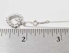 Phenomenal 14K white Gold Diamond Heart Pendant Necklace