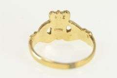 14K Yellow Gold Classic Claddagh Loyalty Symbol Wedding Ring