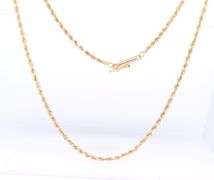 14kt Yellow gold rope chain necklace
