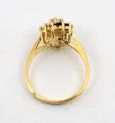 Feminine 14K Sapphire & Diamond Cluster