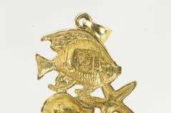 14K Yellow Gold Sea Shell Ocean Beach Motif Vintage Charm/Pendant