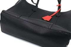 Tory burch black leather tote bag