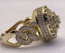 IMPRESSIVE 14K YELLOW GOLD MIAMI CUBAN SHANK DIAMOND MEN’S RING