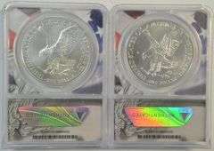 2 ANACS MS70 graded 2022 $1 American Silver Eagle First Strikes