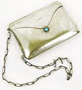Antique Ladies Silverplate Wristlet Purse