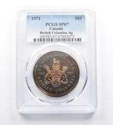 SP67 1971 Canada 1 Dollar Silver PCGS Monster Toning