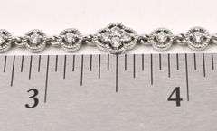 Sterling Silver CZ Fancy Link Bracelet