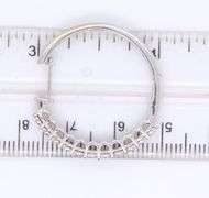 10kt White gold Illusion set diamond hoop earrings