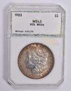 MS63 1903 Morgan Silver Dollar PCI Beautifully Toned 90% White