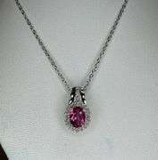 Dazzling 1.25 Ct Natural Pinkish Red Tourmaline Pendant