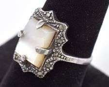 Sterling Silver Mother of Pearl Ring