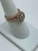 CERTIFIED 14K ROSE GOLD DIAMOND WEDDING SET. 2.45 CARAT