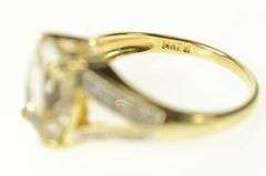 10K Yellow Gold Oval Cubic Zirconia Diamond Accent Statement Ring