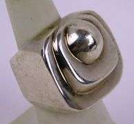 Heavy Big Chunky Sterling Silver Ring, Size 6