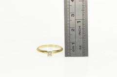 14K Yellow Gold 0.10 Ct Diamond Solitaire Classic Promise Ring