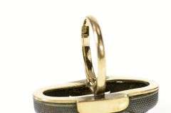 10K Yellow Gold Quail Cattail Scene Oval Domed Statement Ring