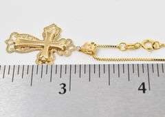 Spiritual 14K Yellow Gold Cross Pendant Necklace