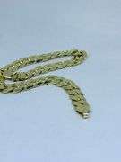 14K Solid Yellow Gold Curb Cuban