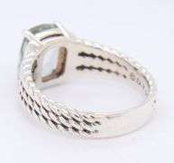 David Yurman petite Wheaton prasiolite and diamond ring