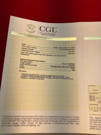 CERTIFIED 14K YELLOW GOLD AND DIAMOND RING