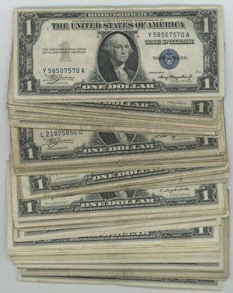 20 Crisp AU/CU $1 Silver Certificates: 9 1935 & 11 1957 Series