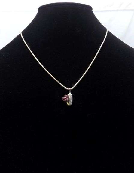 14 Kt Gold Plated Natural Ruby Pendant