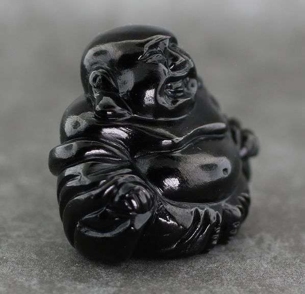 Glistening 87.22ct untreated Tektite Buddha!