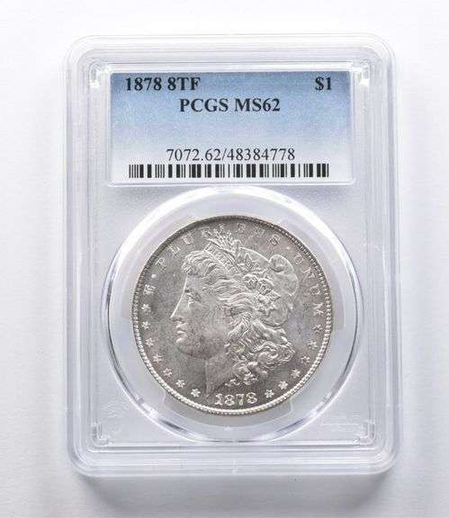 MS62 1878 8TF Morgan Silver Dollar PCGS