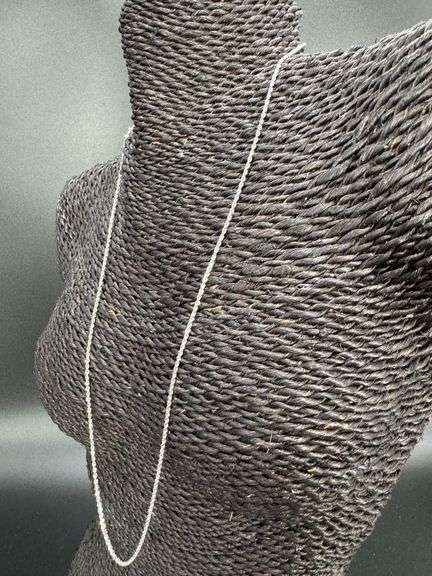 10k White Gold Solid Round Rope Link Chain 1.5mm Necklace 30"