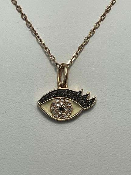 BRAND NEW 14K ROSE GOLD AND DIAMOND CHAIN WITH PENDANT